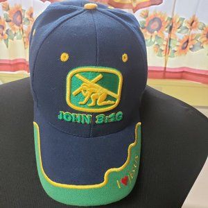 New John 3:16 Christian Hat Blue I Love Jusus